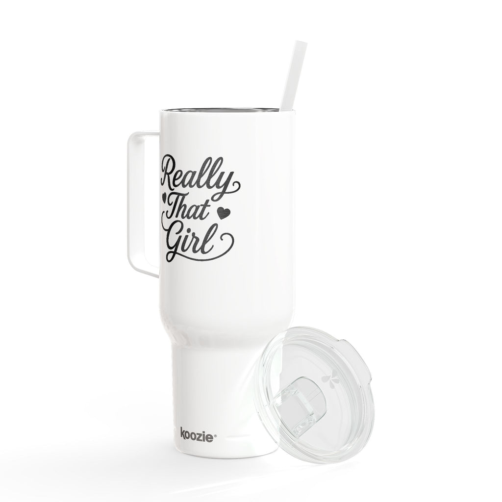 40oz Engraved Insulated Really That Girl Tumbler with Lid & Straw