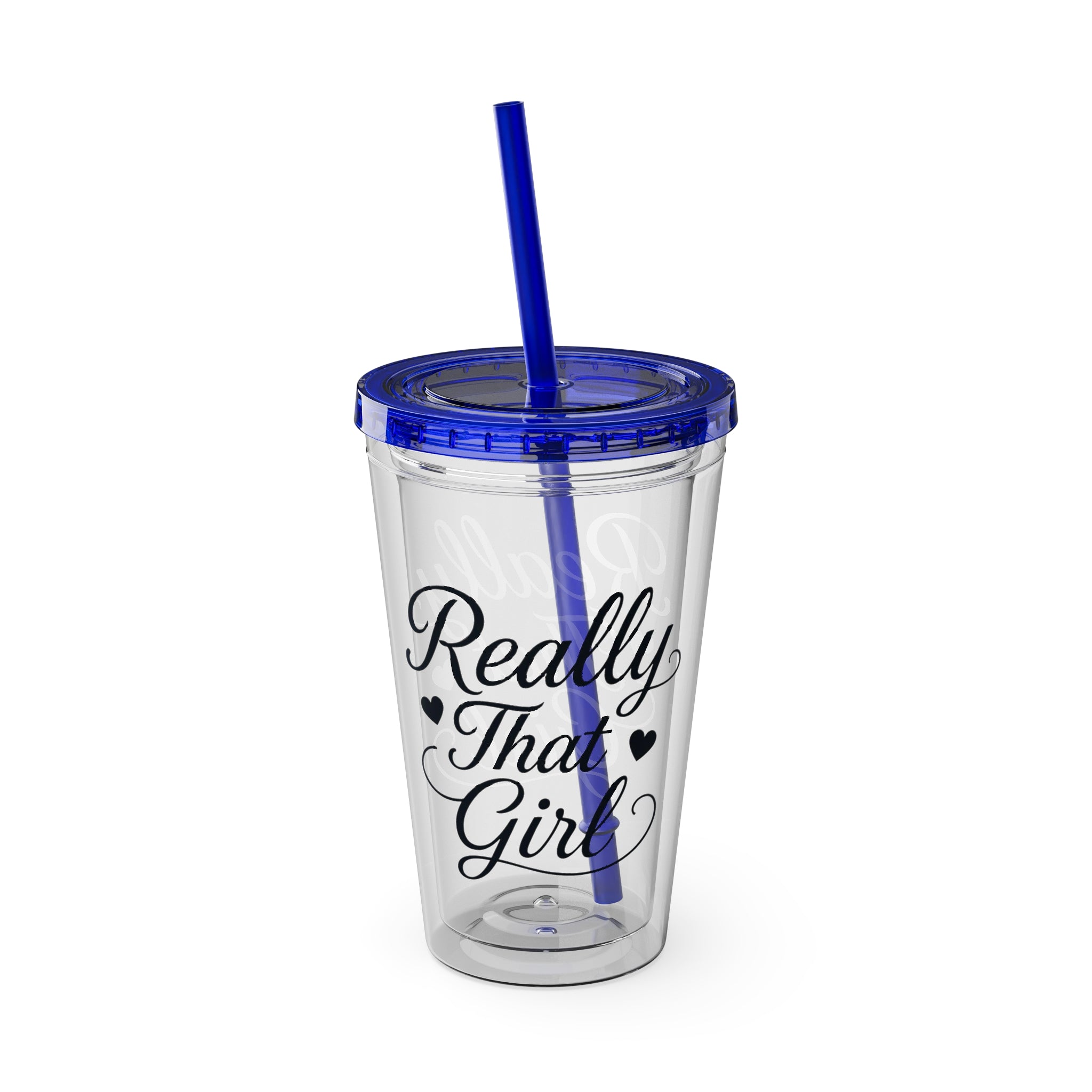 Really That Girl Clear Tumbler with Straw