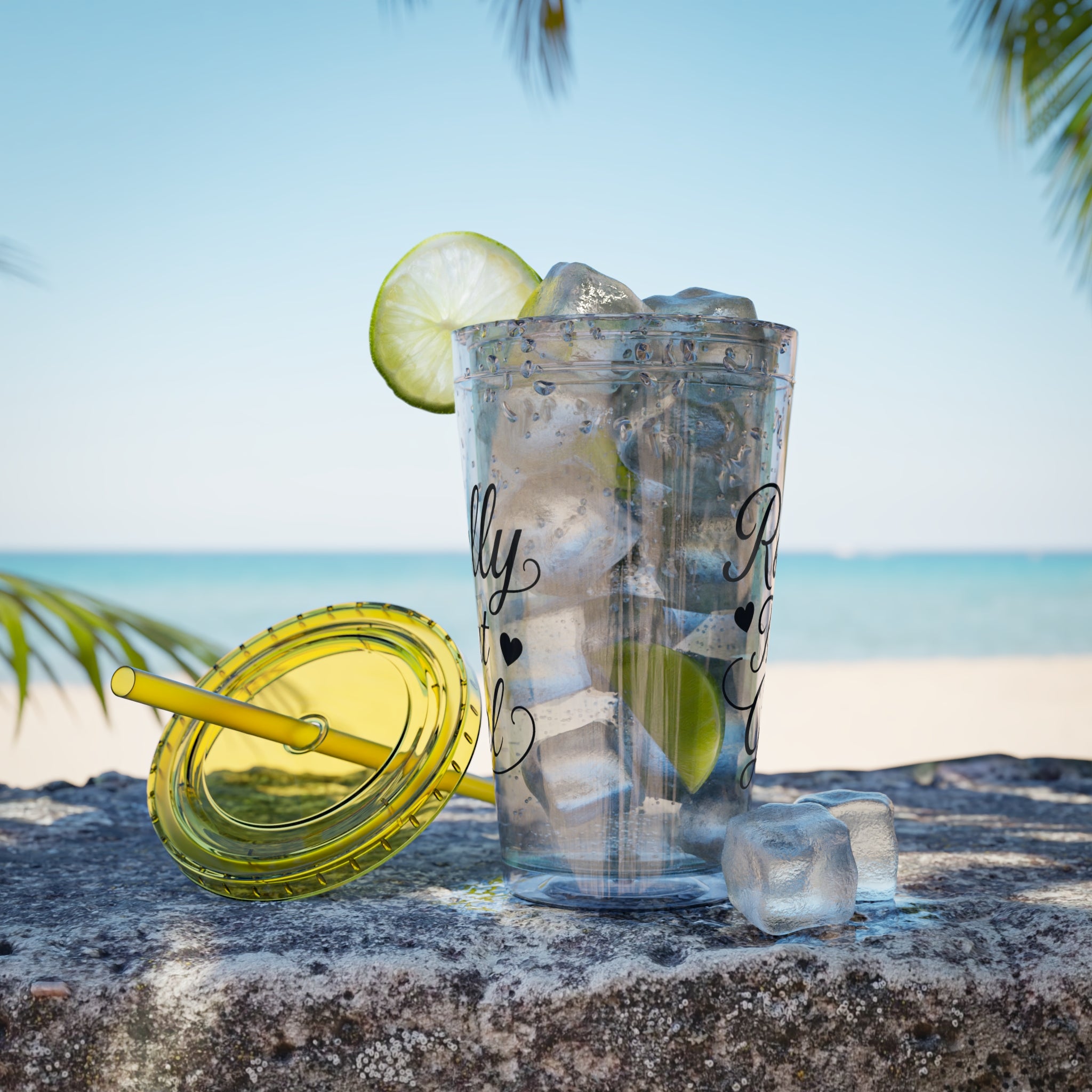 Really That Girl Clear Tumbler with Straw