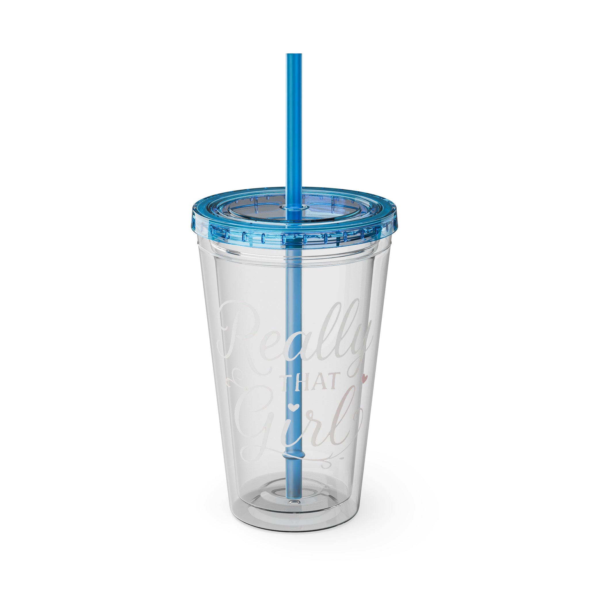 Really That Girl Clear Tumbler with Straw