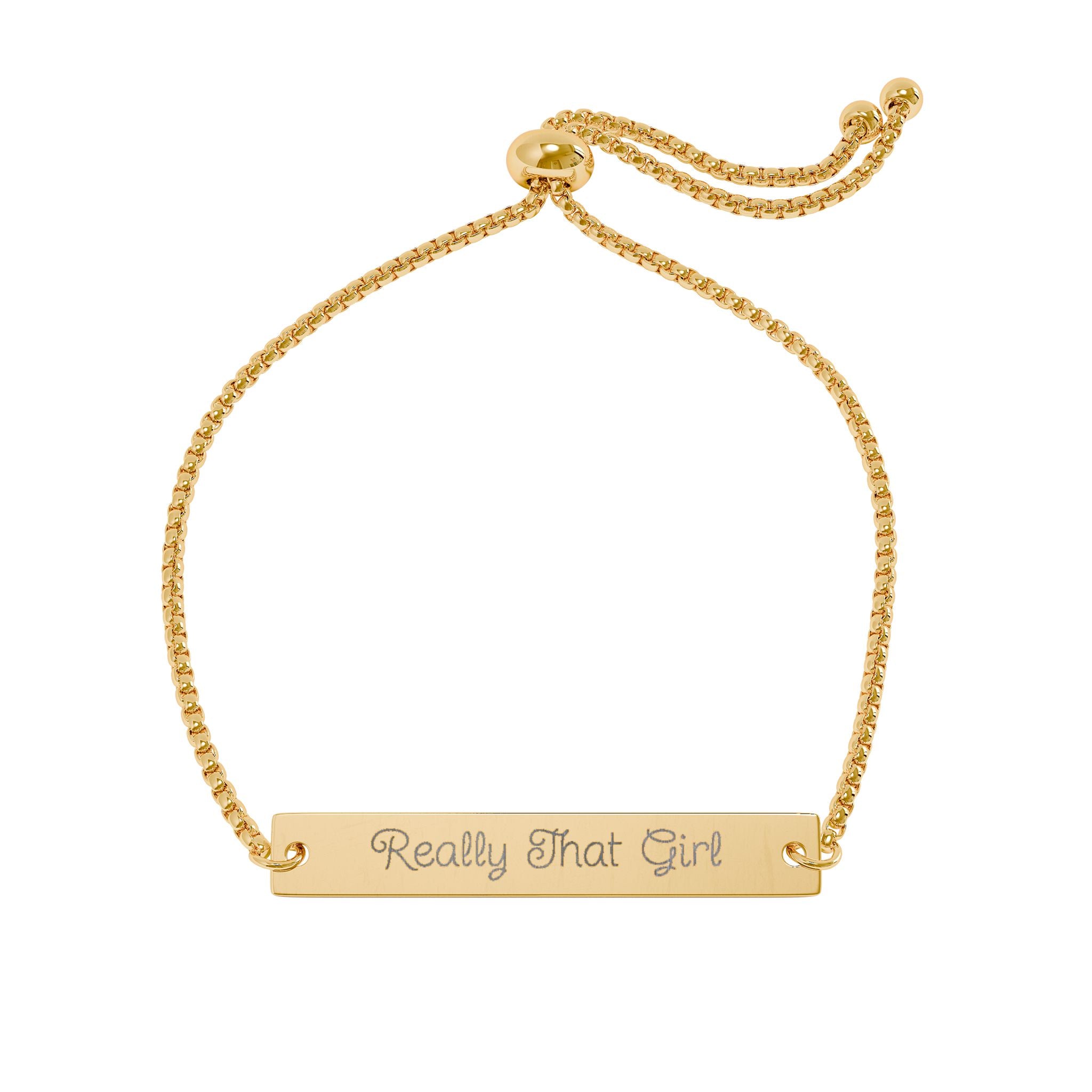 Really That Girl Adjustable Bar Bracelet