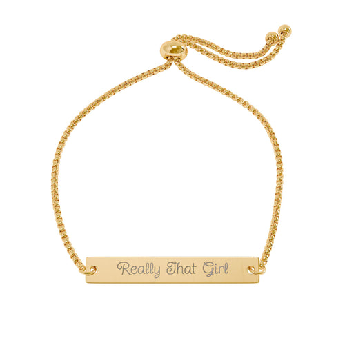 Really That Girl Adjustable Bar Bracelet