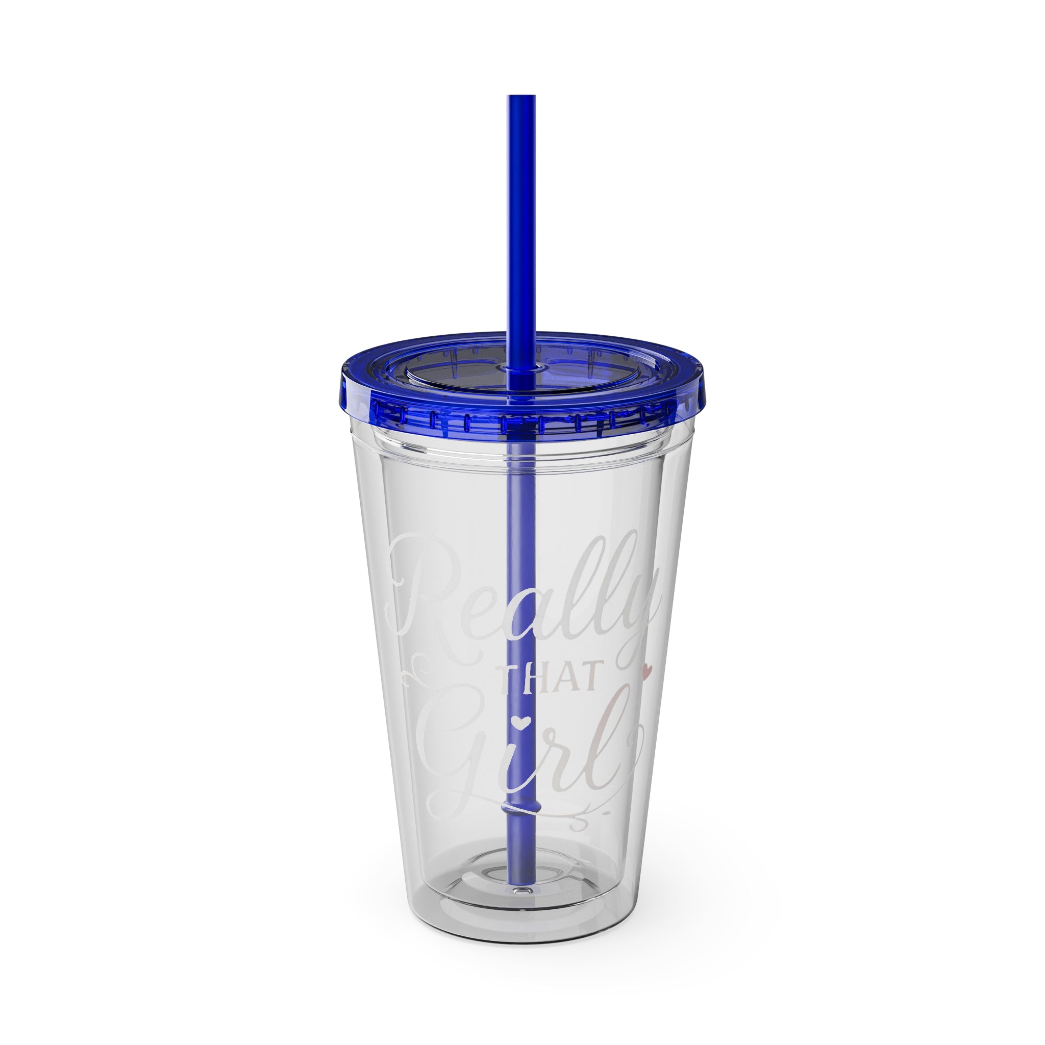Really That Girl Clear Tumbler with Straw